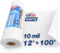 White Crawl Space Vapor Barrier, 10 Mil Vapor Barrier, 12' x 100', Heavy Duty Polyethylene Film, Thick Plastic Sheeting, Plastic Drop Cloth Covering for Crawlspace, Basement, White by VAPLINX