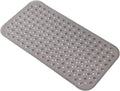 Anti-Slip Bathtub Shower mat, 27.5×14.5（Approximately 70×37cm） inch Soft Oversized Machine Washable Non-Slip Bathtub mat with Drainage Holes, Bathroom Floor Suction Cup.（1-Clear Gray） by ERASILKEN-X