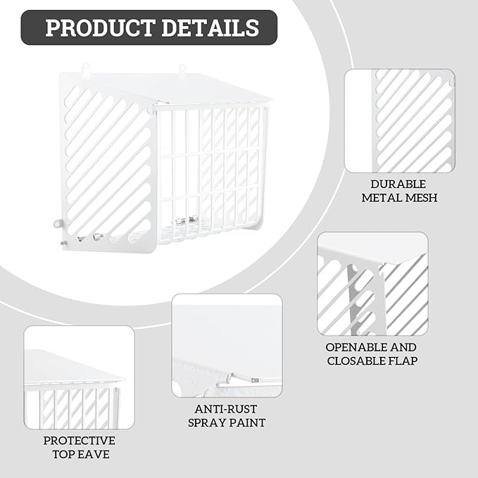 Outdoor Dryer Vent Cover with Open/Close Flap – Fits 3–4 Inch Vent Caps, Heavy-Duty Metal Dryer Vent Screen, Animal Guard, Weather-Resistant, Easy to Install (7.5"Lx7.5"Wx6"H) - Image 5