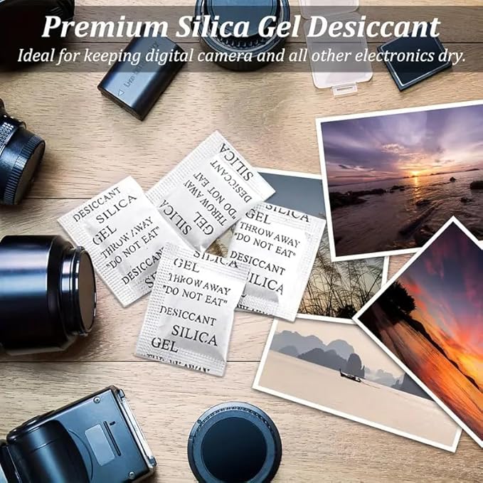 Boolavard Silica Gel Pouches for Room Kitchen Wardrobe Cupboard car Bedroom Camera Lenses Shoes (5gm / 50 packets) - Image 3
