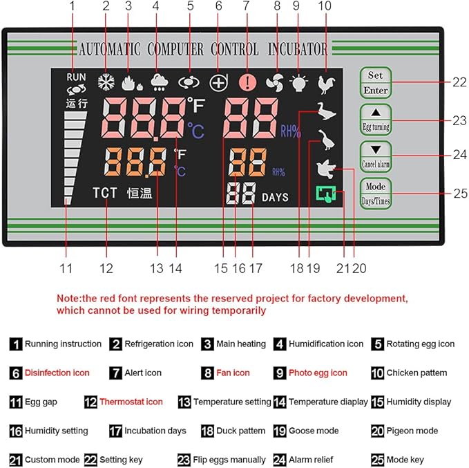 Fully Automatic XM-18S Incubator Controller Thermostat Temperature Humidity Controller for Egg Incubator - Image 4