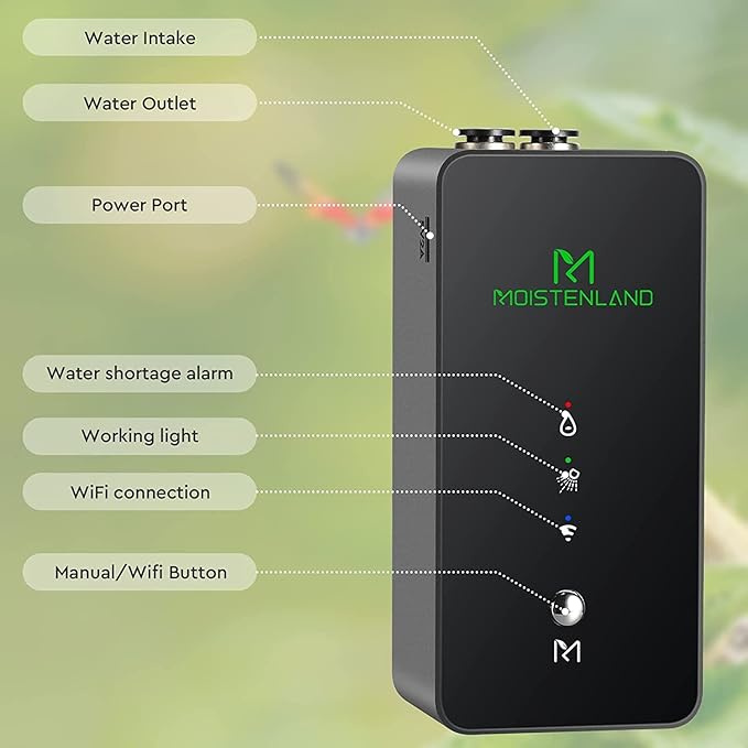 Moistenland WiFi Enabled Reptile Mister for Terrariums, Reptile Misting System for Snake Ball Python Tortoise Lizard Aquarium with 2 Adjustable Misting Nozzles - Image 3