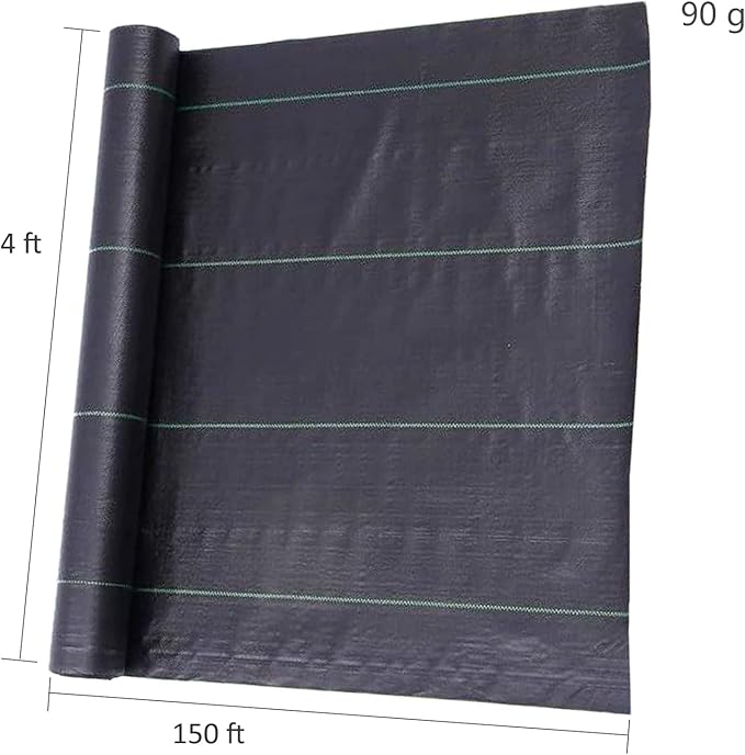 Weed Barrier Fabric Planting Cover - 4 x 150 FT Heavy Duty Landscape Fabric Ground Cover Block for Outdoor Planting - Image 5
