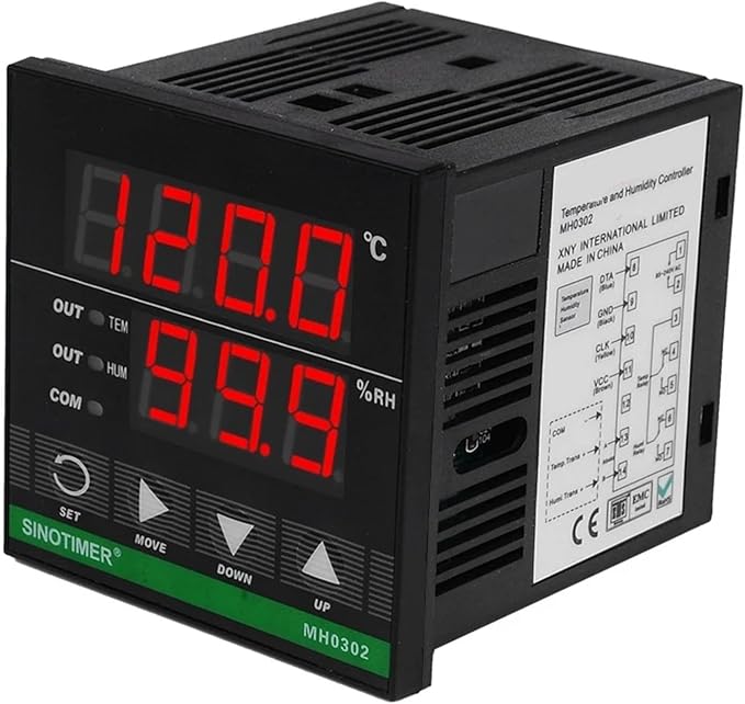Temperature Humidity Controller, MH0302 Panel Mounted Digital Temperature and Humidity Controller Sensor - Image 3