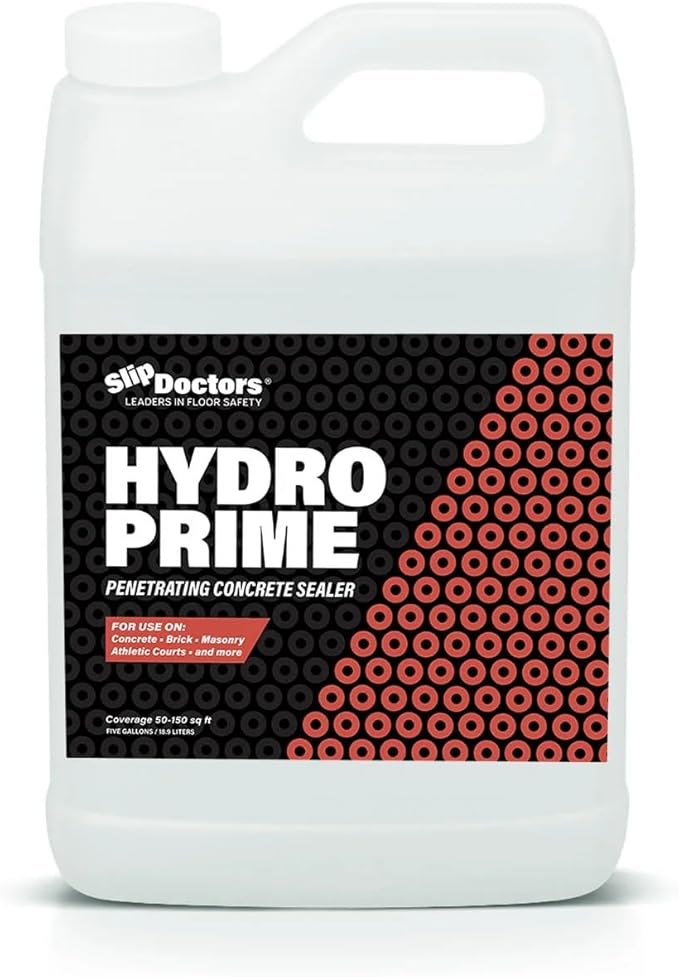 Hydro Prime - Moisture Barrier and Penetrating Sealer for Concrete & Masonry Floors - Primer for Long-Lasting Paint & Coating Protection (1 Gallon) by SlipDoctors