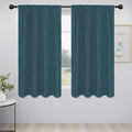 Easy-Going Rod Pocket Blackout Curtains for Bedroom, Room Darkening Window Curtains for Living Room, Thermal Insulated Noise Reduction Solid Window Drapes, 2 Panels(52x56 in, Bluestone) by Easy-Going