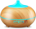 Aroma Essential Oil Diffuser, JoySusie 500ml Wood Grain Ultrasonic Cool Mist Whisper-Quiet Humidifier with Color LED Lights Changing & 4 Timer Settings, Waterless Auto Shut-Off for Spa Baby by JoySusie