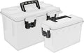 Sheffield 12722 Storage Bins With Lids, 2-Pack Stackable Storage Bins, Made in USA, Lockable and Water-Resistant Containers with Lids, Plastic Containers for Home, Classroom, and Dorm by Sheffield