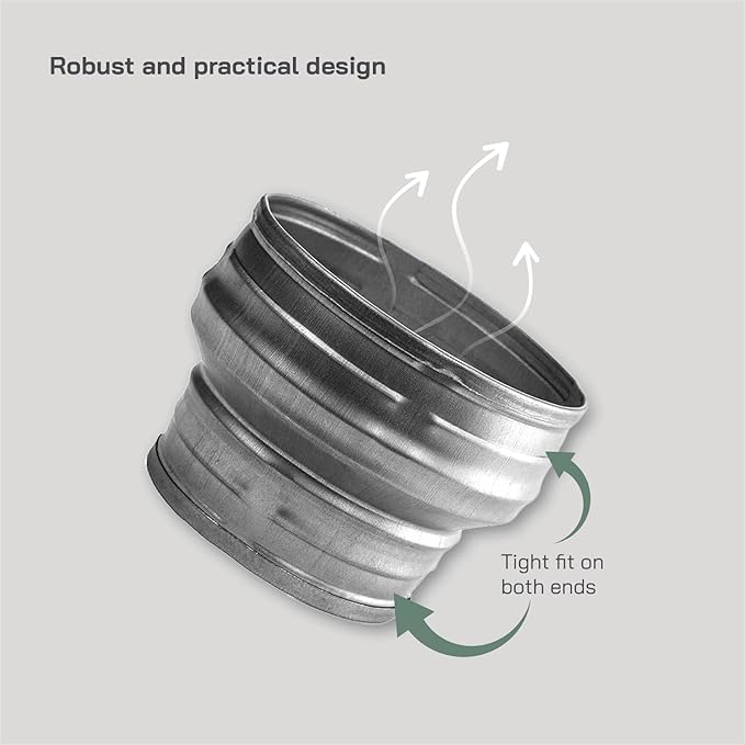 Vent Systems 4" Inch to 3" Inch Duct Reducer – Galvanized Steel HVAC Pipe Adapter Connector for Ventilation, Exhaust, and Grow Tents – Durable Metal Transition Fitting for Heating and Cooling - Image 4