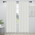 Easy-Going Rod Pocket Blackout Curtains for Bedroom, Room Darkening Window Curtains for Living Room, Thermal Insulated Noise Reduction Solid Window Drapes, 2 Panels(34x84 in, Ivory) by Easy-Going