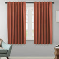 H.VERSAILTEX Blackout Curtains Thermal Insulated Window Treatment Panels Room Darkening Blackout Drapes for Living Room Back Tab/Rod Pocket Bedroom Draperies, 52 x 63 Inch, Orange, 2 Panels by HVERSAILTEX