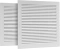 2-Pack 12" x 12" (Outer Size) Square Air Vent Cover – White Plastic Vent Deflector - Screen Mesh, Surface Mount Wall Ceiling – Cold Air Return Soffit Air Vent Cover - Register Indoor Outdoor by Unknown