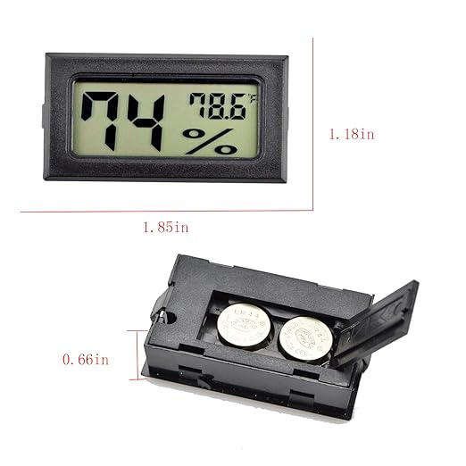 4pcs Indoor Hygrometer Thermometers, Humidity Meters Gauge Mini Digital Thermometer Hygrometer with Fahrenheit (℉) for Humidors, Refrigerator, Greenhouse, Garden, Cellar, Closet. - Image 6