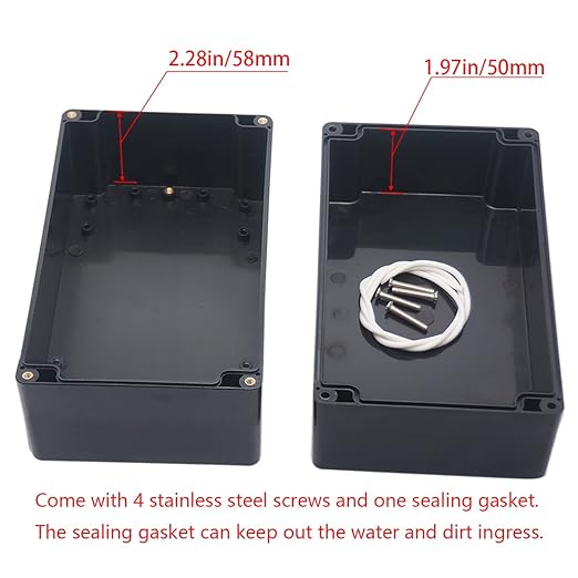 Project Box IP65 Waterproof Junction Box ABS Plastic Electrical Boxes DIY Electronic Project Case Power Enclosure 7.87x4.72x4.45 inch (200 x 120 x113 mm) - Image 4