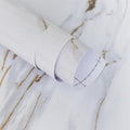 15.7"x354.3" Glossy White Marble Contact Paper for Countertops Waterproof Peel and Stick Wallpaper Marble with Glod Kitchen Counter Contact Paper Self Adhesive Removable Furniture Vinyl Wrap by BoobestPeelStickWallpaper