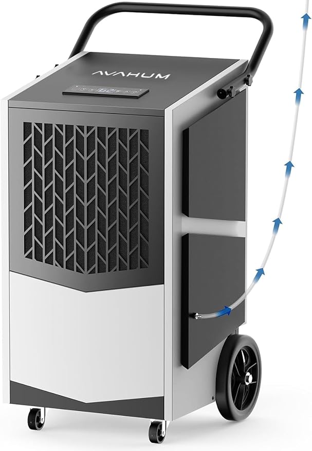 250 Pint Commercial Dehumidifier with Pump Whole house Industrial Grade Dehumidifiers 4400 sq. ft Continuous Dehumidification for Basements Drain Hose by Unknown