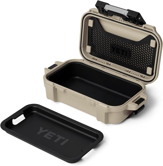 YETI LoadOut GoBox 1 Divided Waterproof Cargo Case, Dry Box, Camera Case, Fishing Tackle Box, Tan - Image 5