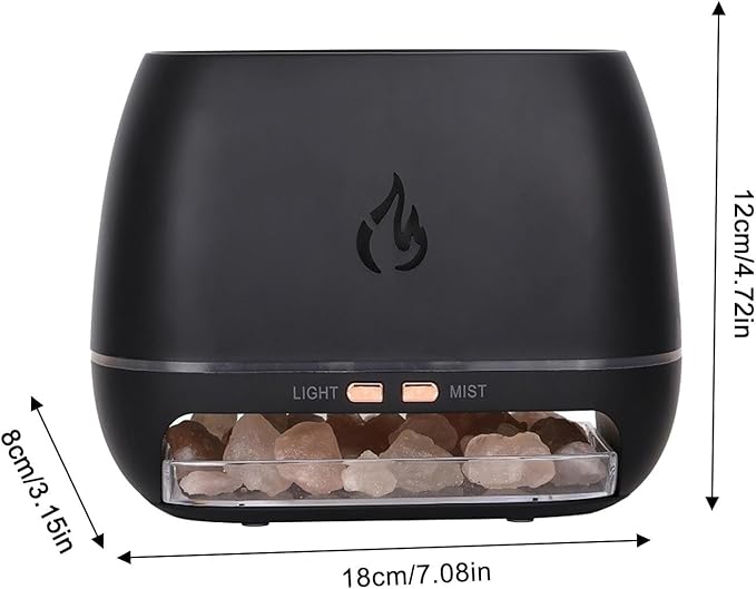 Ultrasonic Aromatherapy Diffusers - Small Salt Rock Scented Oil Diffuser,Aromatherapy Humidifier with 7-Color Light for Meditation Yoga Studio Spa Users Enthusiasts Bathroom Office Study Living Room - Image 5