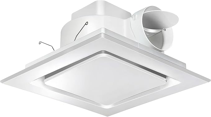 Bathroom Exhaust Fan 10" Panel Ultra Quiet without Light（8x8 Mount）, 110CFM, 4" Duct for Bathroom/Garage/Home by Orsong