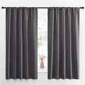 NICETOWN Blackout Curtain Panels for Window - Energy Efficient & Noise Reducing Thermal Insulated Rod Pocket Blackout Drapes/Draperies for Living Room (Grey, 2 Panels, W52 inches x L63 inches) by NICETOWN
