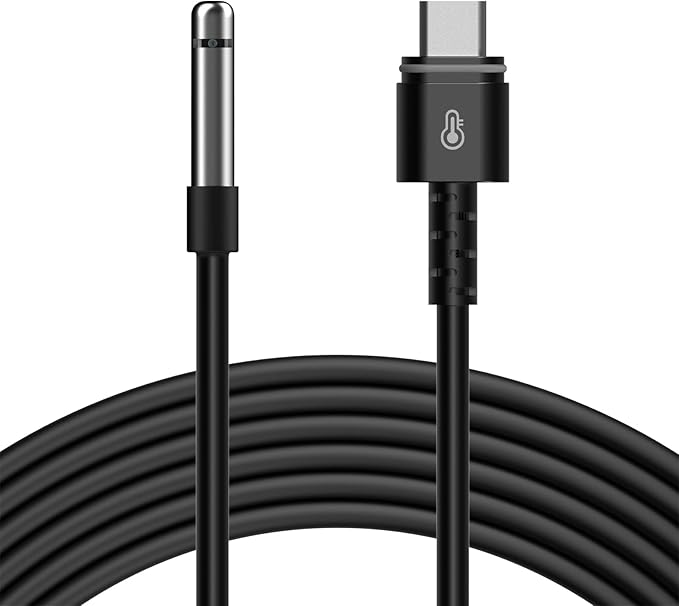 AC Infinity Controller Sensor Probe for Controller AI+ Stainless Steel 20’ Temperature Humidity Climate Detector, with Water-Resistant Gasket, for CLOUDLINE AIRLIFT AIRTITAN AIRBLAZE CLOUDWAY T-Series by ACInfinity