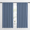 NICETOWN Blackout Curtains for Bedroom, Blackout Curtain Panels, Window Treatment Energy Saving Thermal Insulated Solid Rod Pocket Blackout Drapes/Draperies (Stone Blue, 1 Pair, 62 by 63-inch) by NICETOWN