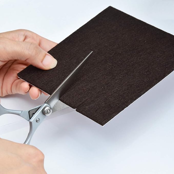 8 Pack - 2 Colors Self Adhesive Square Furniture Felt Pad Surface Protector for Hardwood, Tile, Laminated Floor - Cut into Any Shape - Image 3