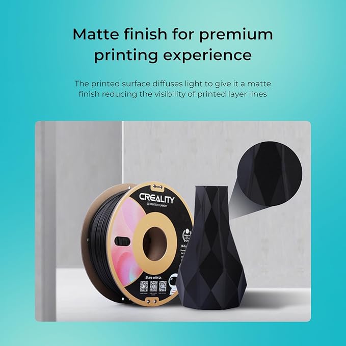 Creality PLA Matte 3D Printer Filament 1.75mm, Matte PLA 1kg Spool (2.2lbs), Dimensional Accuracy +/- 0.02 mm, Fits for Most FDM 3D Printers (Matte Green) - Image 3