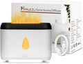 Flame Diffuser for Essential Oils, 200ml Ultrasonic Aroma Diffusers with Cool Mist, Aromatherapy Diffuser with Auto-Off Protection, Small Humidifier for Home,Office,Bedroom,Gift (White) by Phimuezl