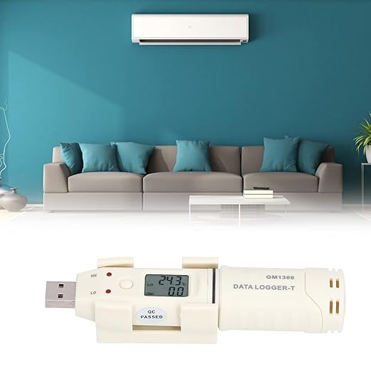 USB Temperature Data Logger Recorder, USB Temperature Humidity Data Logger, Digital Temperature and Humidity Recorder USB Smart LED Indoor Environment Humidity Logger - Image 3