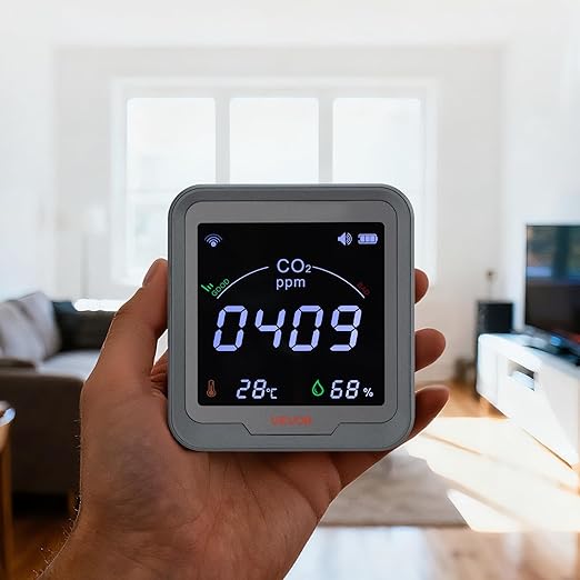 VEVOR Carbon Dioxide Monitor, CO2 Controller with Temperature and Humidity Display, NDIR Sensor Carbon Dioxide Detector, for Outdoors, Home, Office, Car, Wall-Mounted Use - Image 8