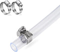 DAVCO 1/4" ID - 50 ft Clear Vinyl Tubing with 2 Stainless Clamps, Low Pressure Flexible PVC Tube, Heavy Duty UV Chemical Resistant Lightweight Plastic Vinyl Hose, BPA Free and Non Toxic by DAVCO