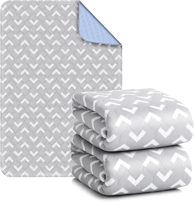 Non-Slip Bed Pads for Incontinence Washable (36" x 72"|2 Pack), Waterproof Bed Pads, Bed Wetting Pads for Bed, Sofa, Floor, Resuable Underpads for Adults, Seniors, Pet by Brosive