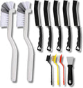 Crevice Cleaning Brush Set 11-Piece Multi-Purpose Hard & Soft Bristle Brushes for Kitchen, Bathroom Tile Grout Sink Bottles & Crevices Deep Cleaning Tools for Home Car & Appliances Black & White by Unknown