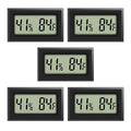 Mini Thermometer Hygrometer, Large Number Fahrenheit LCD Display Digital Temperature Humidity Meters Gauge Indoor for Greenhouse, Garden, Cellar, Fridge (5-Pack) by Rojuna