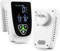5-in-1 Carbon Monoxide Detectors Plug in, Smoke Alarm & Natural Gas Leak Detector with Temperature & Humidity Sensor, Portable CO Detector with LCD Display Sound & Light Alert for Home Travel by zealme