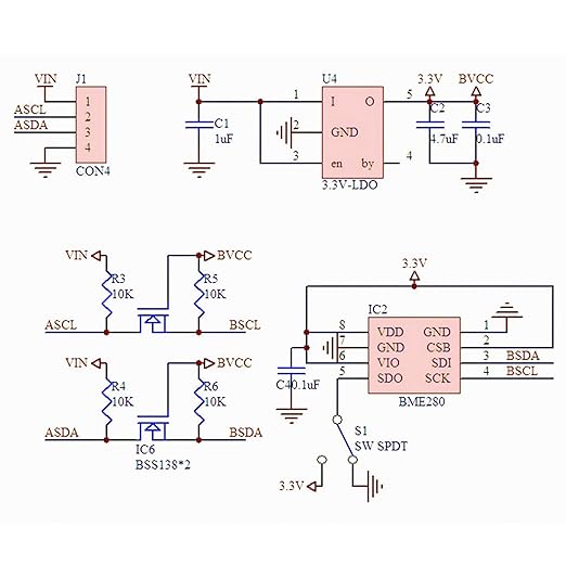 2PCS BME280 5V Sensor Module Atmospheric Pressure Temperature Humidity Sensors I2C SPI Breakout GY-BME280 - Image 5