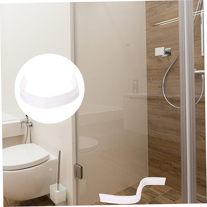 Tofficu Water Absorber for Bathroom Sink Drain Strip Shower Baffle Peel and Stick Shower Guard - Image 3