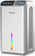 Dehumidifiers for Home (85 OZ Water Tank, 800 sq.ft) Quiet Small Dehumidifier for Basement Bedroom Bathroom with Drain Hose, 3 Gear Timer, Sleep Mode, Auto Shut Off, 7 Color Ambient Light by Unknown