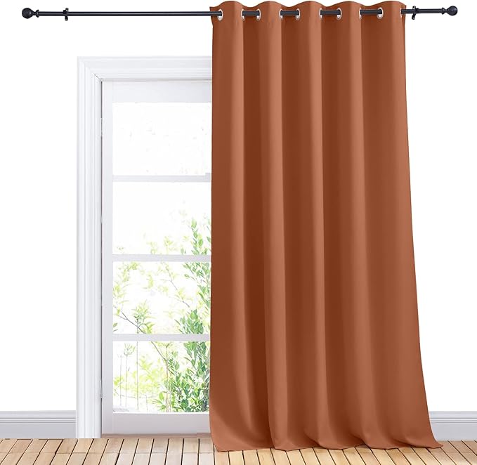 NICETOWN Window Blackout Curtain Panel for Living Room, Burnt Orange, 1 Panel, 70 x 95 inch, Thermal Insulated Blackout Drape/Drapery for Loft, Guestroom - Image 2