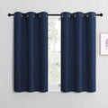 NICETOWN Blackout Curtain Panels for Bedroom, Navy, 2 Panels, W29 x L30-inch, Thermal Insulated Grommet Top Blackout Draperies and Drapes for Basement by NICETOWN