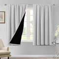 H.VERSAILTEX 100% Blackout Curtains for Bedroom Thermal Insulated Curtains & Drapes Blackout Curtains 54 Inches Long Rod Pocket Curtains for Living Room with Black Liner 2 Panels Set, Greyish White by HVERSAILTEX