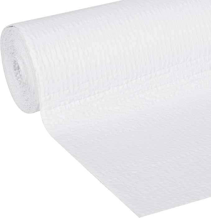 Smooth Top EasyLiner for Cabinets & Drawers - Easy to Install & Cut to Fit - Shelf Paper & Drawer Liner Non Adhesive - Non Slip Shelf Liner for Kitchen Pantry - 12 Inch Width - 60 Total Feet - White - Image 2