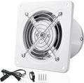 4'' Wall-Mounted Exhaust Fan, Small Bathroom Metal Iron Ventilation Fan, IPX4 118CFM Window Extractor Fan with Anti-backflow Check for Toilet, Office, Garage, Attic by ACEDUROBLA