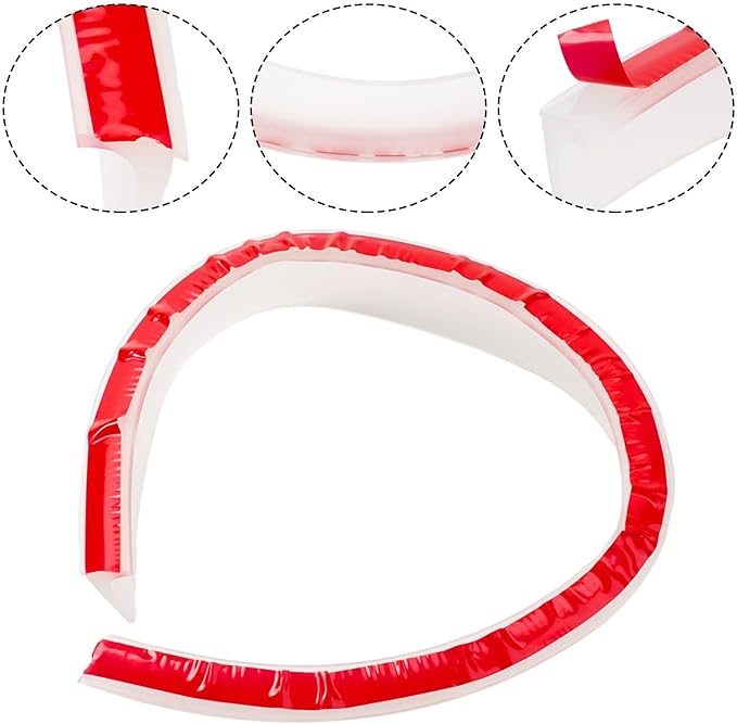 Shower Water Retention Strip - Silicone Multi-Color Water Containment - Fits Various Shower Areas for Bathroom Use(Transparent 50cm) - Image 6