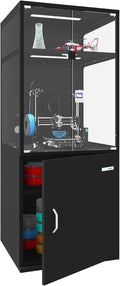 400L 3D Printer Cabinet with Filament Storage, Built-in Dehumidifier & Ventilation System – Humidity Control for Filaments，Odor-Free Workspace, and LED Showcase(400LBlack) by RJOKMT