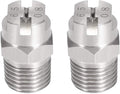 uxcell Flat Fan Spray Tip - 1/4BSPT Male Thread 304 Stainless Steel Nozzle - 65 Degree 1.8mm Orifice Diameter - 2 Pcs by uxcell