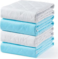 KANECH Bed Pads Washable Waterproof , 34"x36" (4 Pack) - Heavy Absorbency Reusable Incontinence Underpads for Adults, Elderly, Kids & Pets - Quick Drying Mattress Protector for Bed, Sofa, Floor by KANECH