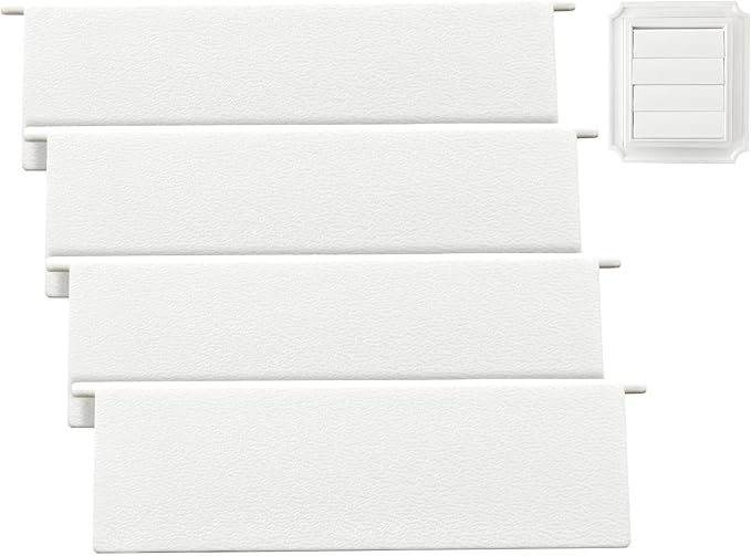 Dryer Exhaust Vent Cover Panel Replacements - Premium Plastic Polymer for 4 inch Outdoor Dryer Vent Cover (4 Pack)] by Axfvd