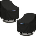 Outdoor Patio Chair Covers Waterproof, 28W x 33D x 38.5H inches Weather Resistant Patio Furniture Cover All-Weather Protection Heavy Duty 600D 2-Pack Black by CVFERQE